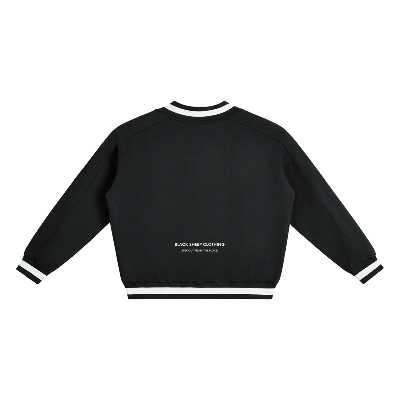 The Signature V-Neck Contrast Collar Boxy Sweatshirt