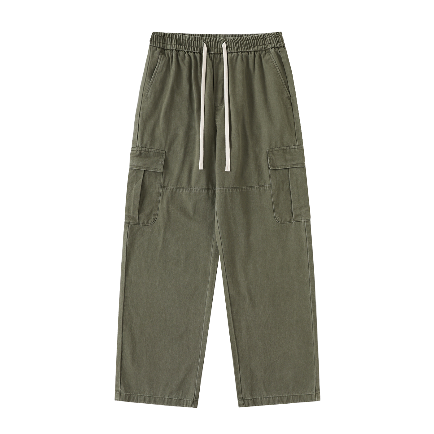 The Signature Drawstring Waist Straight-Leg Cargo Pants